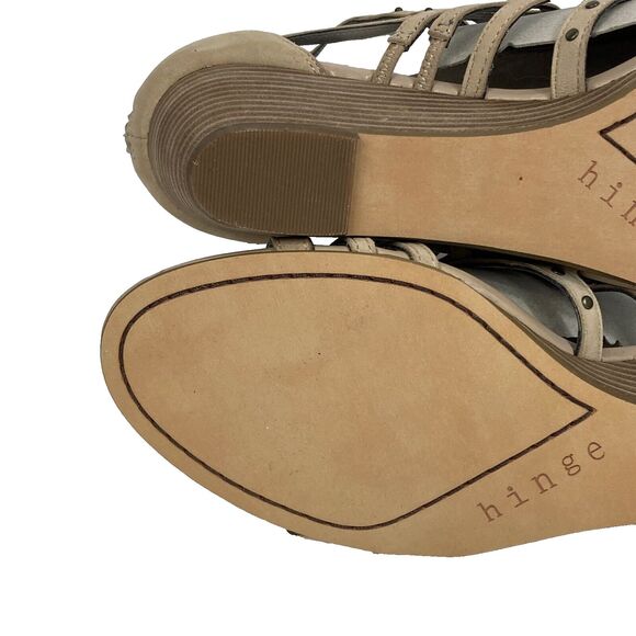 Hinge - Women's Sz 10(M) Beige/Blush Nubuck - Leather - HGNOLAN-LEA - New w/Box! - Picture 9 of 12